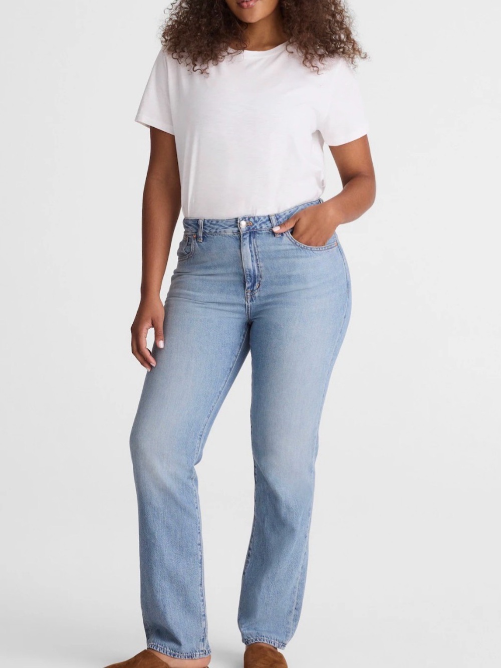 Madewell Airy Curvy Dean Easy Straight Jean